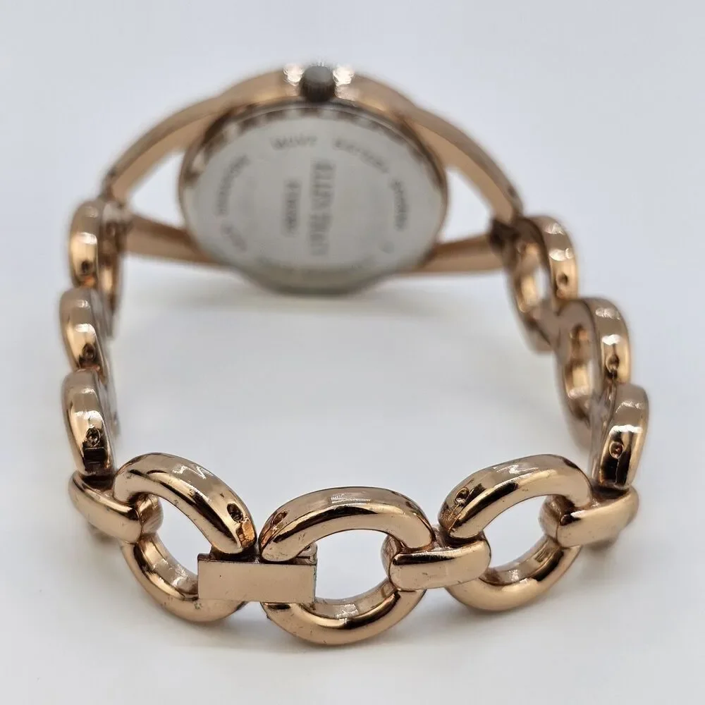 Ellen Tracy Women's Watch 32MM Gold Dial Gold Bracelet Band 7